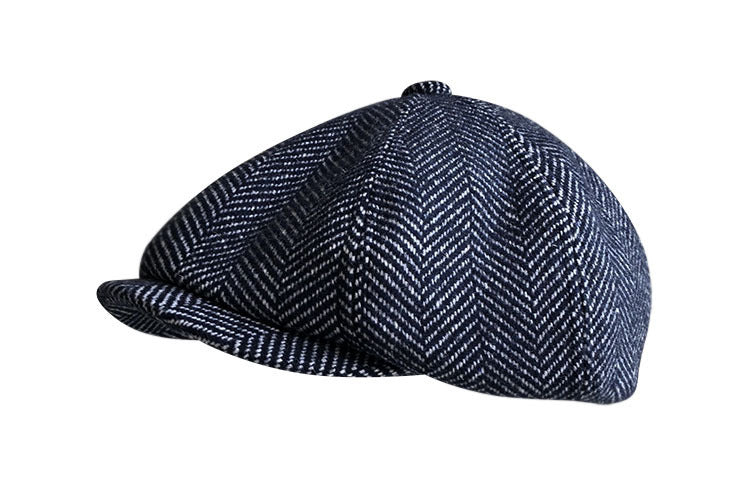 Celtic Finesse - Casquette Irlandaise en Laine Naturelle, Tissage Chevron