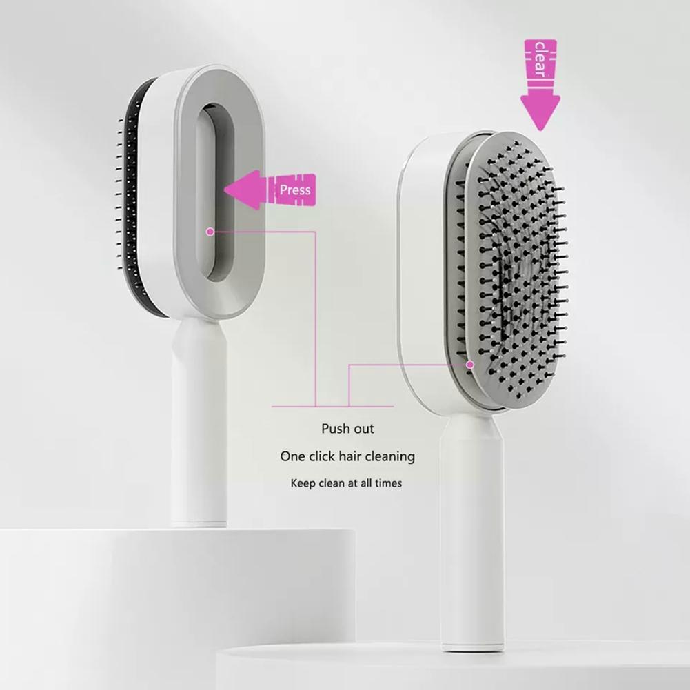 Massage & Soin - Brosse à Cheveux Auto-Nettoyante