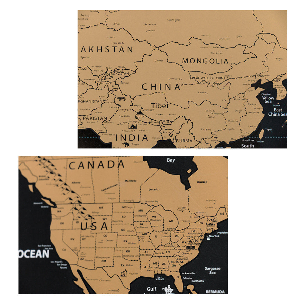 Carte du Monde à Gratter - Immortalisez Vos Voyages