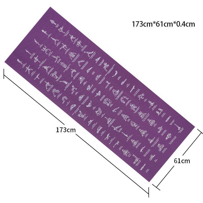 Tapis de Yoga Antidérapant illustré Postures