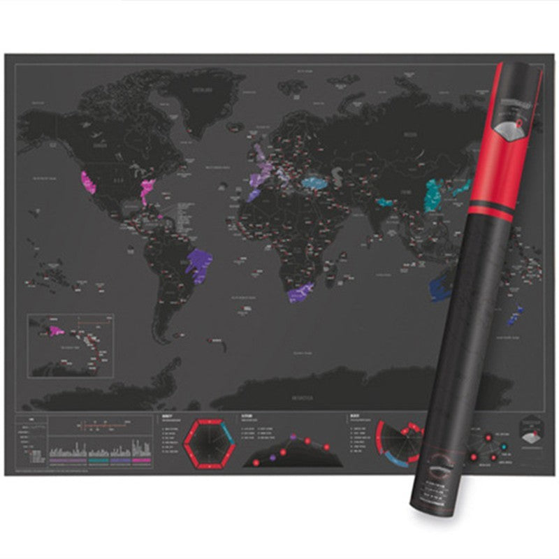 EZONE Globetrotter Map - Grande carte du Monde à Gratter