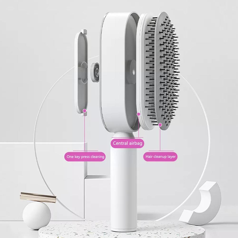 Massage & Soin - Brosse à Cheveux Auto-Nettoyante