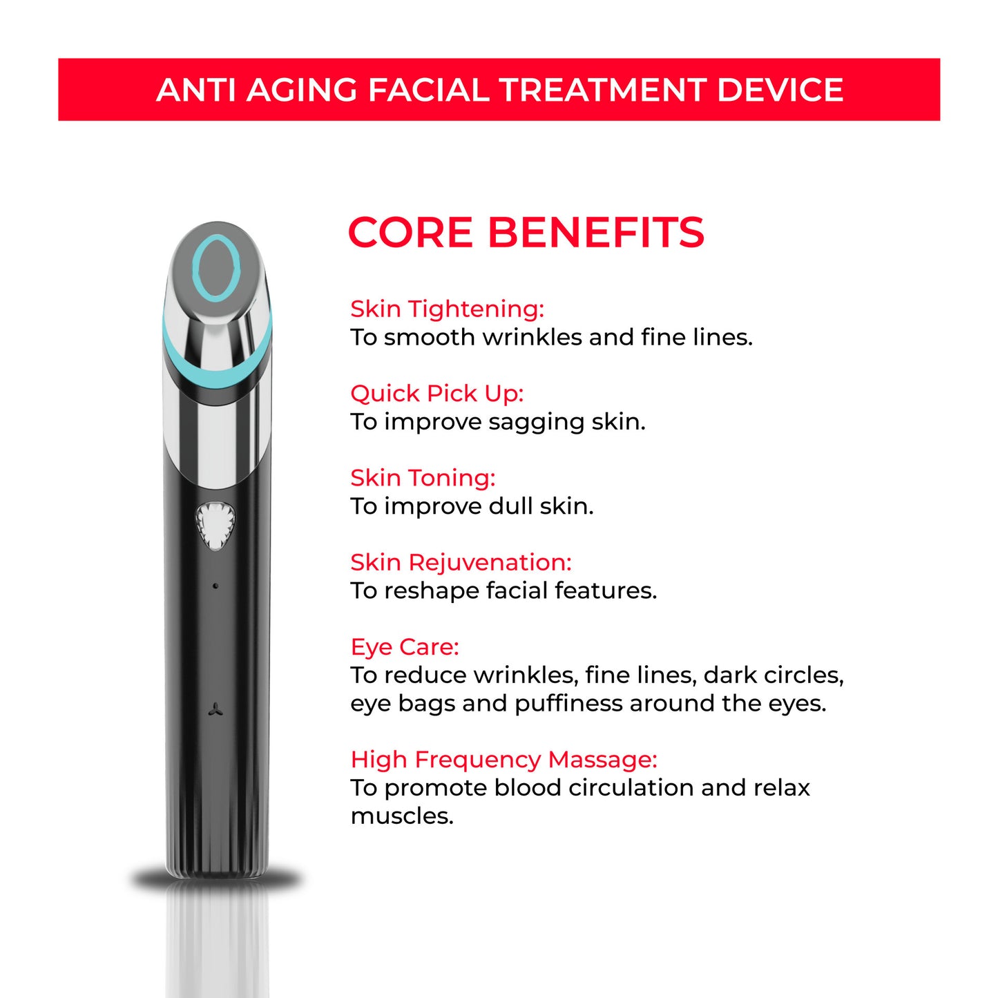 MicroLift Appareil Rajeunisseur facial Visage & Pores Microcourant