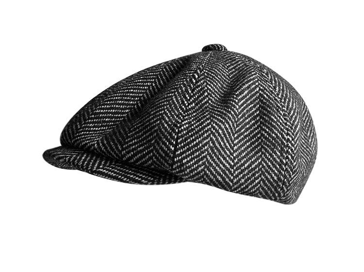 Celtic Finesse - Casquette Irlandaise en Laine Naturelle, Tissage Chevron