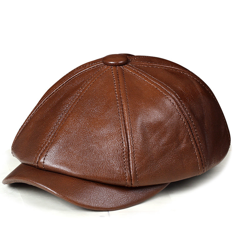 Le Patrimoine Irlandais - Casquette en Cuir de vachette de haute qualité