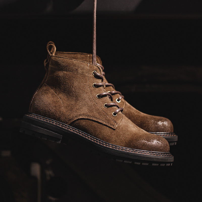 Les Indomptables - Bottines Mi-hautes en Cuir de Vache