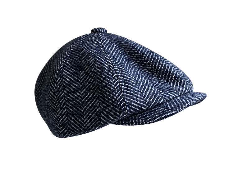 Celtic Finesse - Casquette Irlandaise en Laine Naturelle, Tissage Chevron