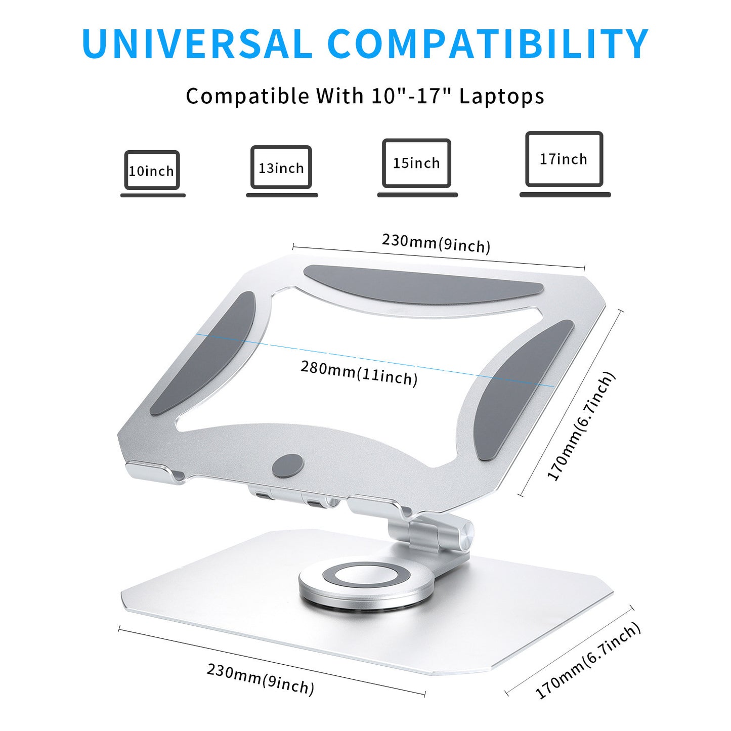 Support d'ordinateur portable rotatif 360° Universel