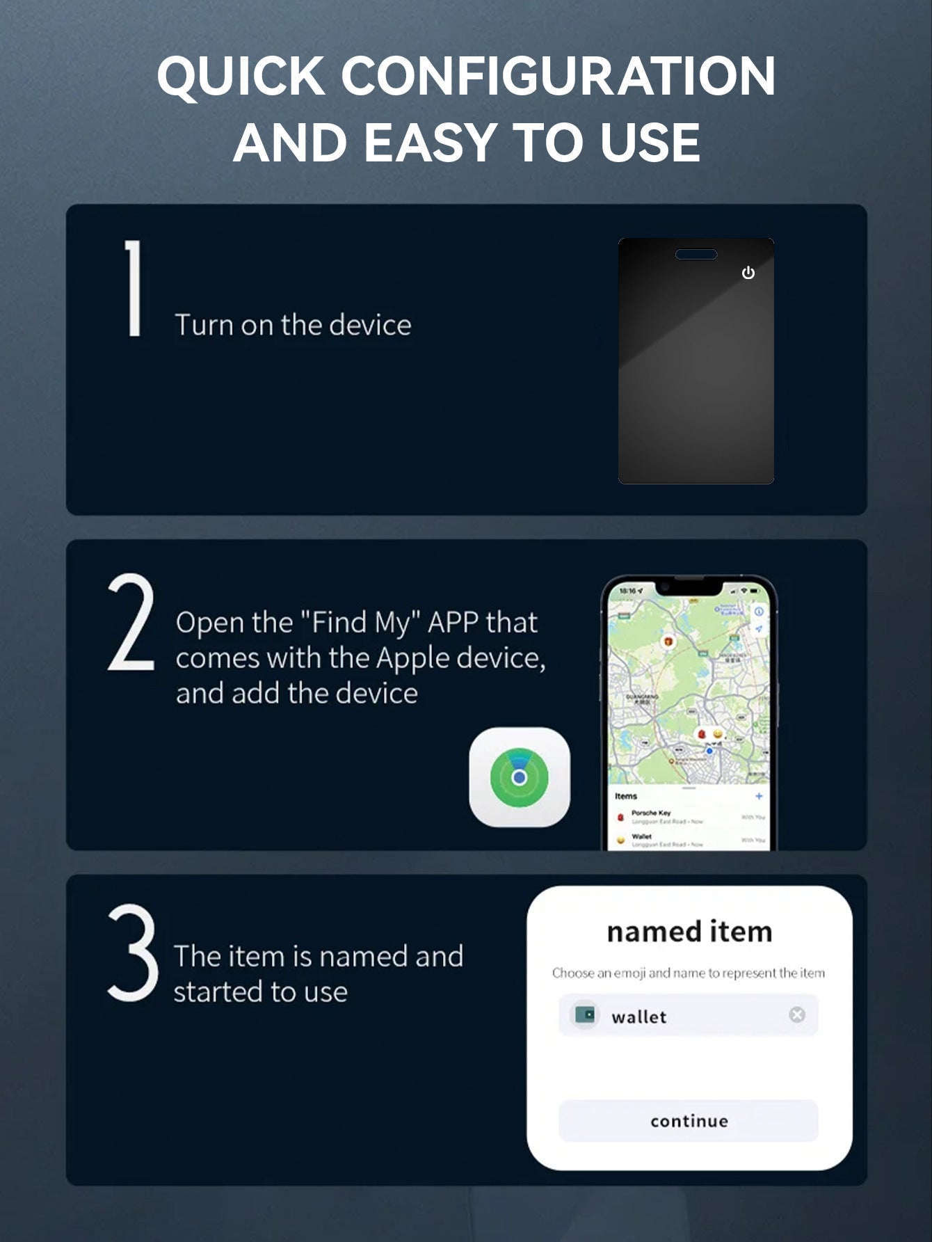 Smart Card - Tracker de Carte, Portfeuille & Sac - Localisation Mondiale