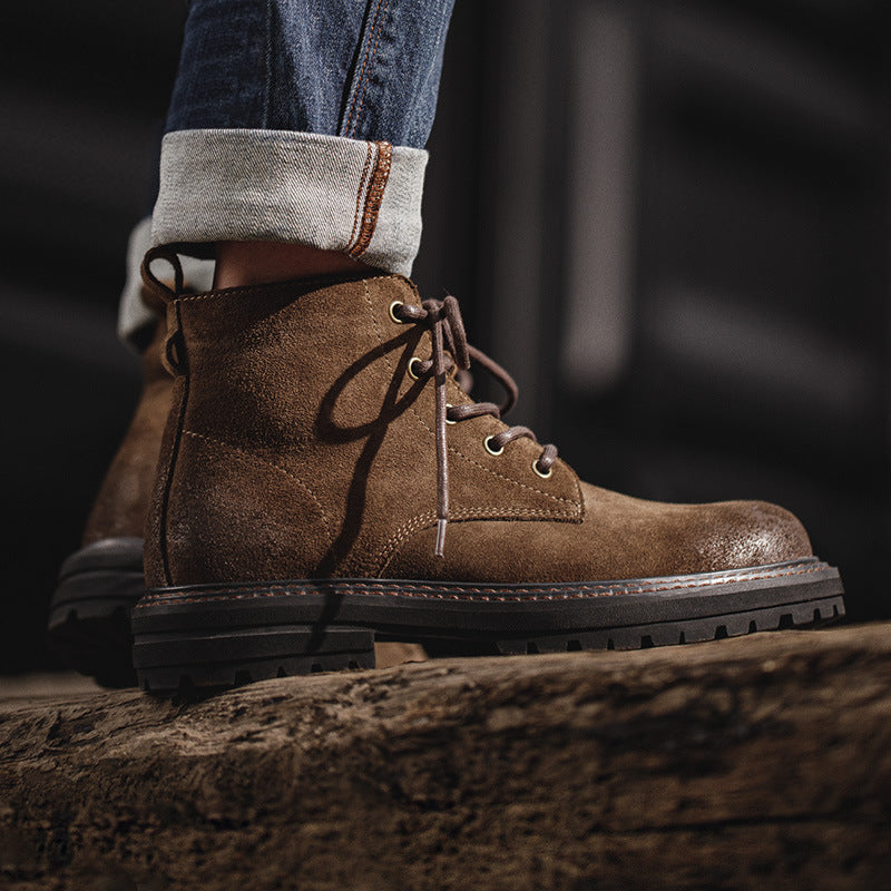 Les Indomptables - Bottines Mi-hautes en Cuir de Vache