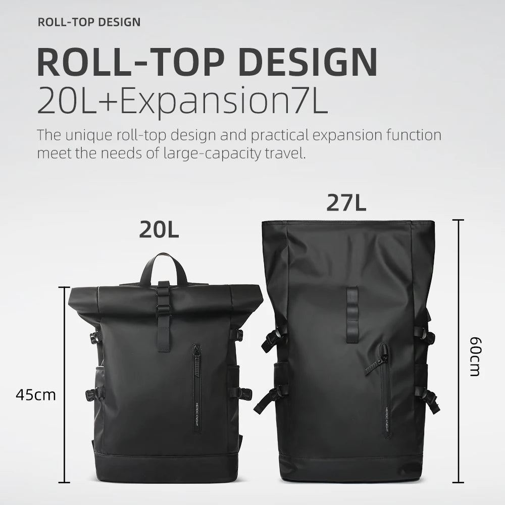 HK Explorer Pro – Sac à Dos Étanche avec Port USB et Fermeture Roll-Top