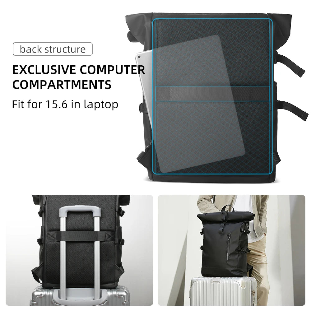 HK Explorer Pro – Sac à Dos Étanche avec Port USB et Fermeture Roll-Top