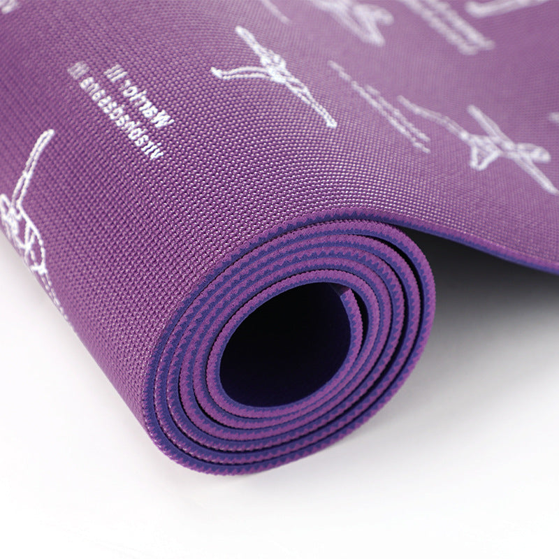 Tapis de Yoga Antidérapant illustré Postures