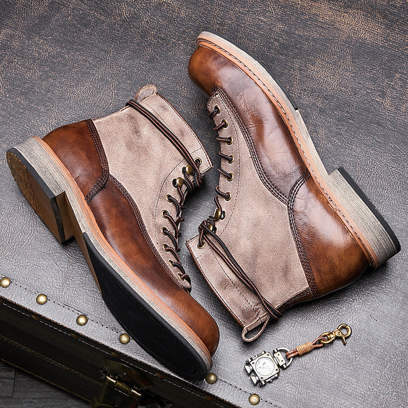 Les Routards - Bottines Moto en Cuir Véritable