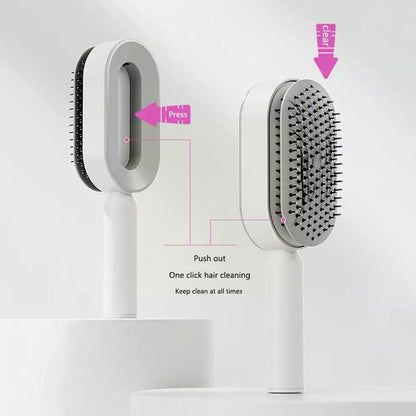 Massage & Soin - Brosse à Cheveux Auto-Nettoyante
