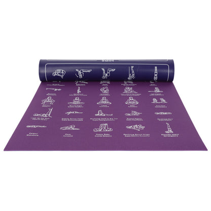 Tapis de Yoga Antidérapant illustré Postures