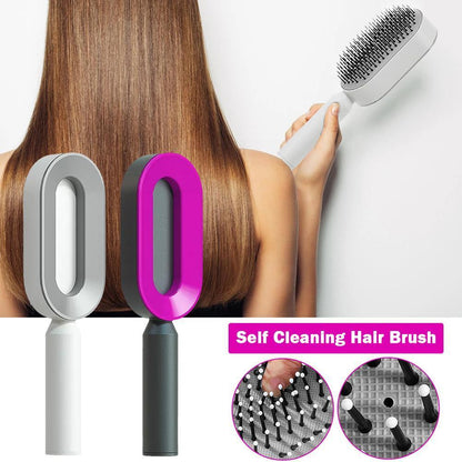 Massage & Soin - Brosse à Cheveux Auto-Nettoyante