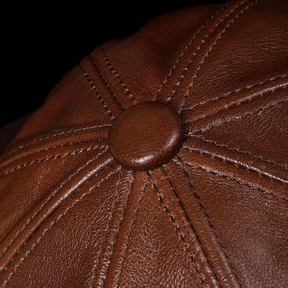 Le Patrimoine Irlandais - Casquette en Cuir de vachette de haute qualité