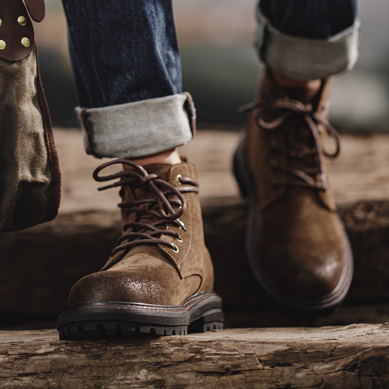 Les Indomptables - Bottines  Mi-hautes en Cuir de Vache