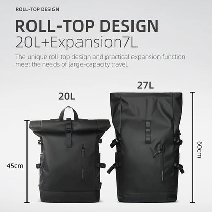 HK Explorer Pro – Sac à Dos Étanche avec Port USB et Fermeture Roll-Top