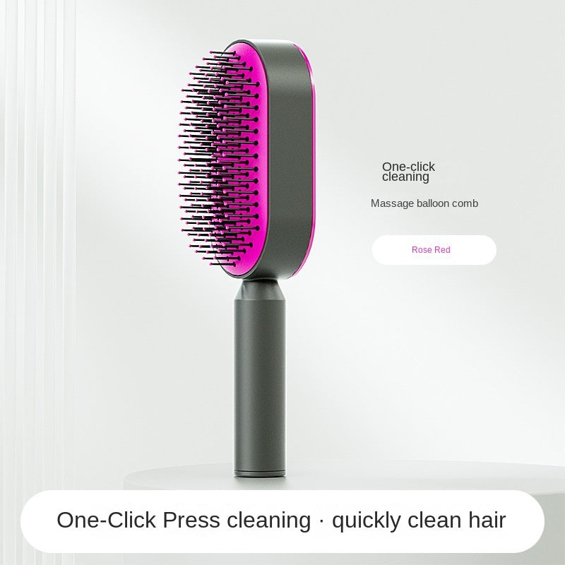 Massage & Soin - Brosse à Cheveux Auto-Nettoyante