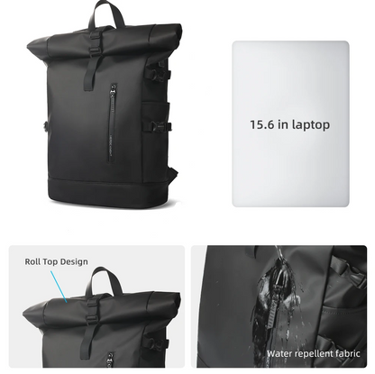 HK Explorer Pro – Sac à Dos Étanche avec Port USB et Fermeture Roll-Top